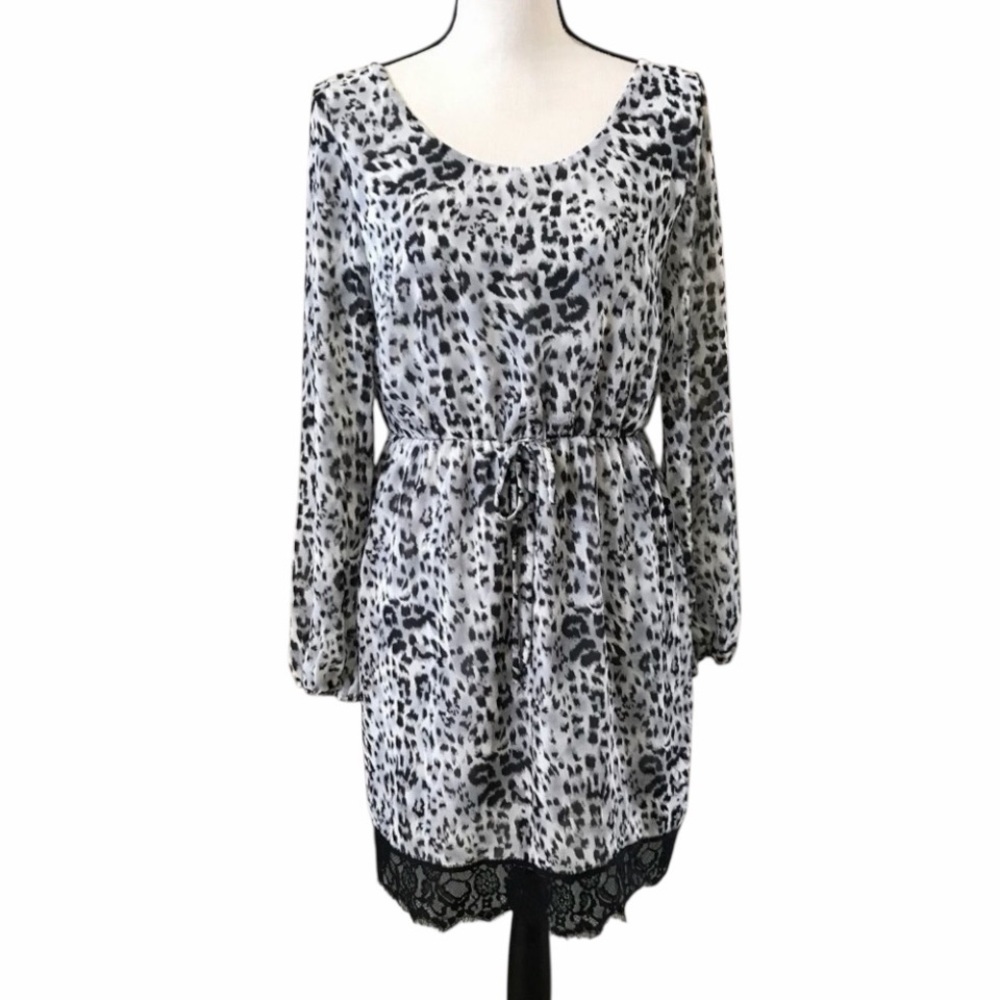 Peppermint Gray Leopard Dress​​